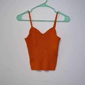Orange Knit Tank Top!
